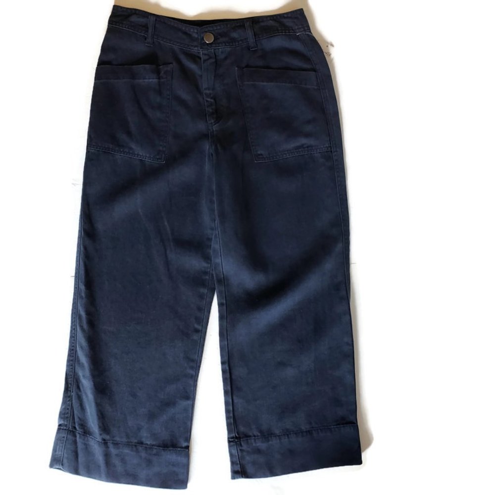 Splendid Navy Blue Peached Twill Cropped Pant 24